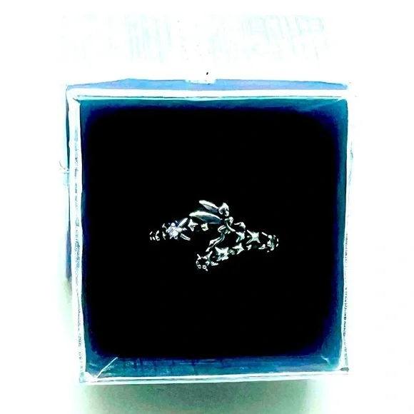 Disney Inspired 🧚‍♀️Tinkerbell🧚 S925 Sterling Silver Ring In Gift Box Size 6 - Picture 4 of 7